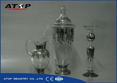 PLACÉ SUR le vide de revêtement décoratif du pot en verre PVD de thé métallisant la machine